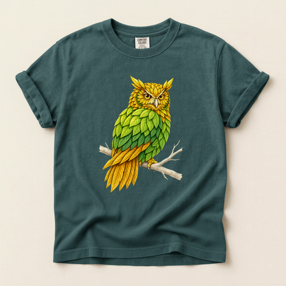 Leaf Feather Owl - Blue Spruce