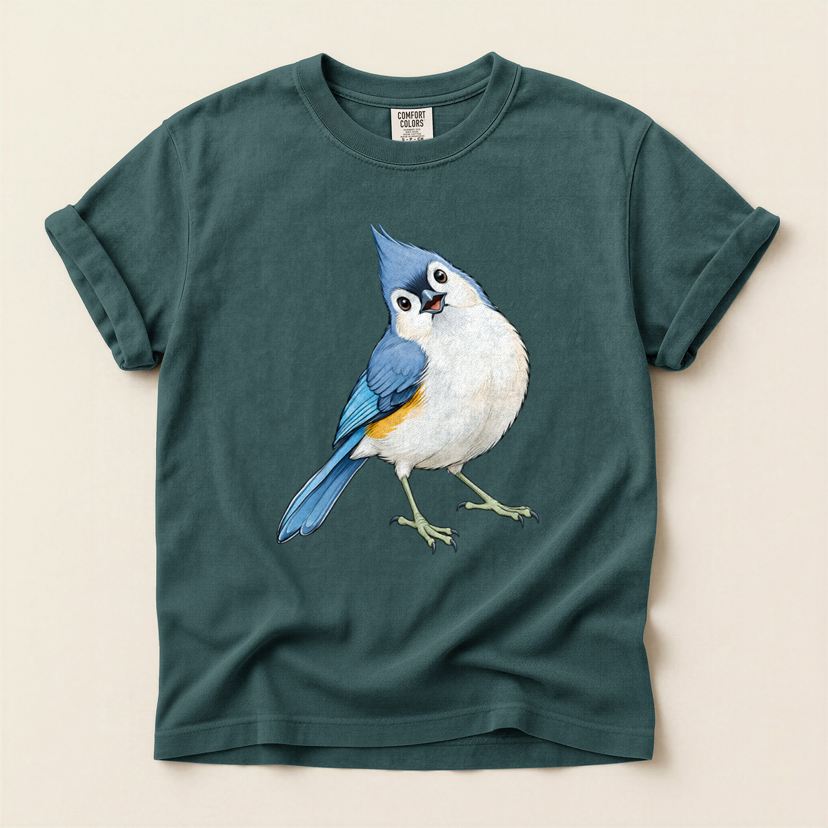 Tufted Titmouse Stand - Blue Spruce