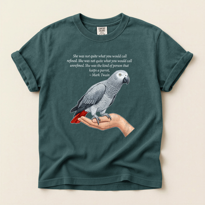 Grey Parrot Quote - Blue Spruce