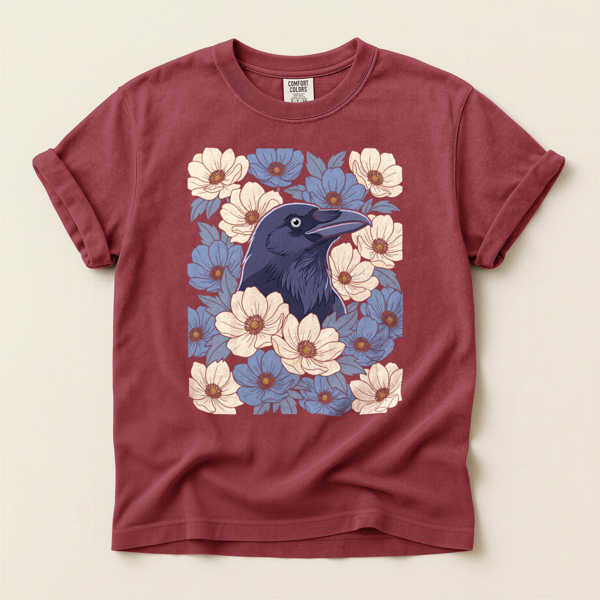 Crow Blue Blossoms - Brick