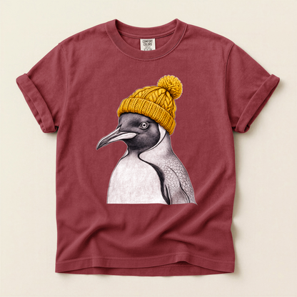 Penguin Yellow Beanie - Brick