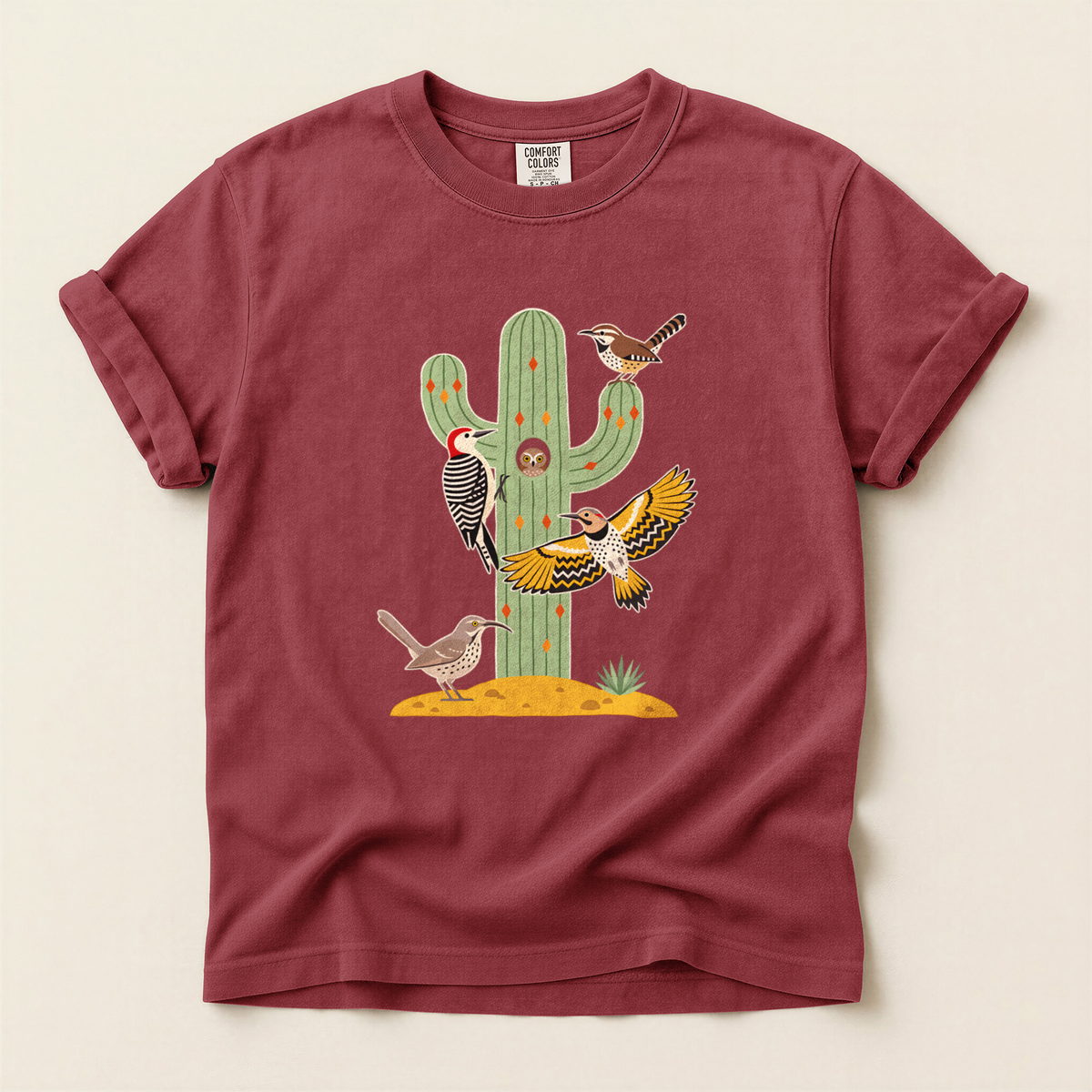 Cactus Desert Birds - Brick