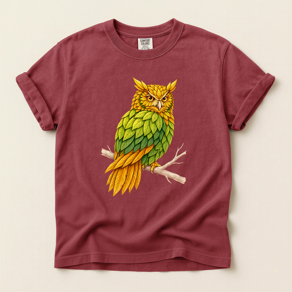 Leaf Feather Owl - Brick