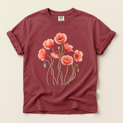 Red Poppies Bloom - Brick