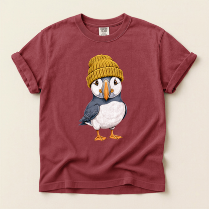 Puffin Yellow Beanie - Brick