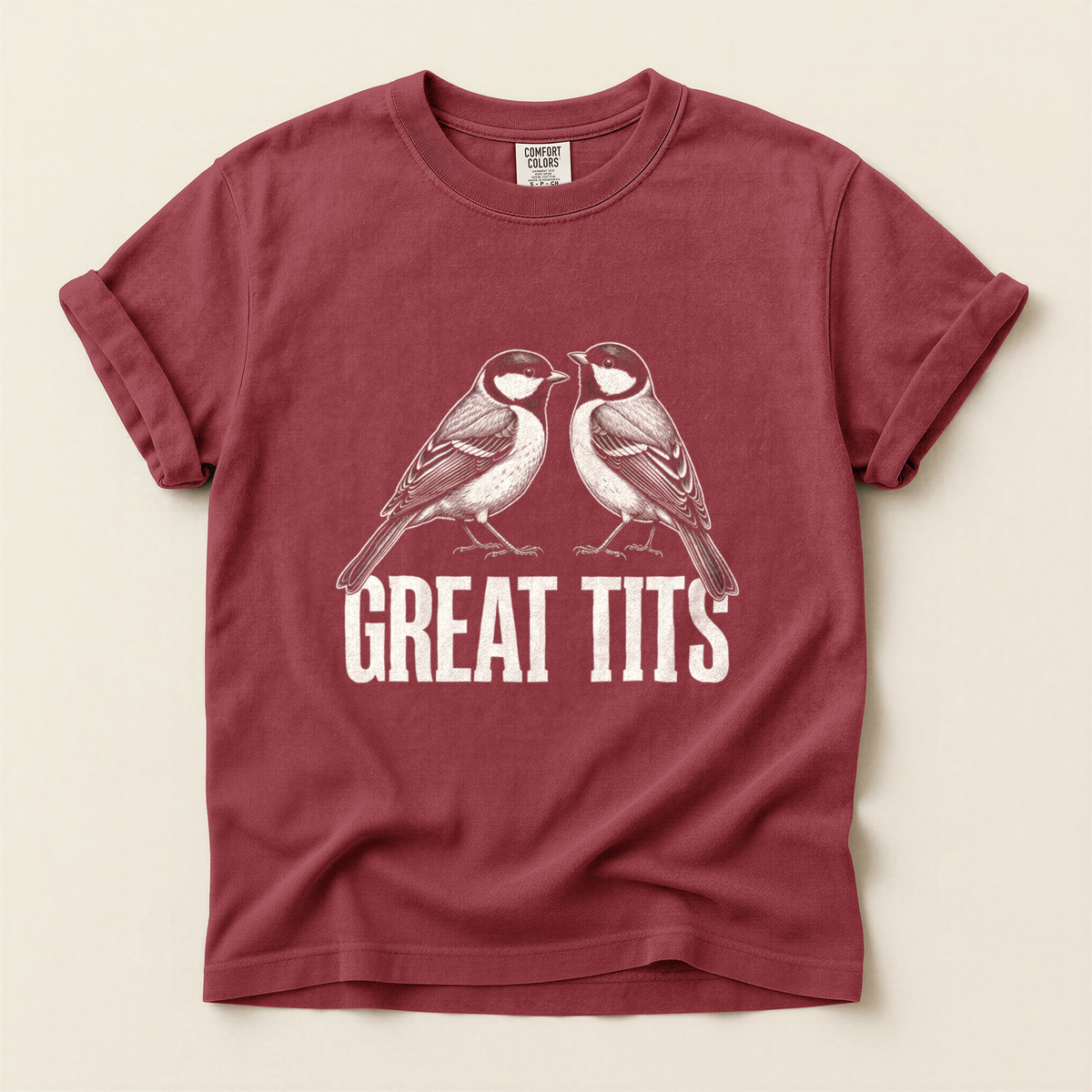 Great Tits Pair - Brick
