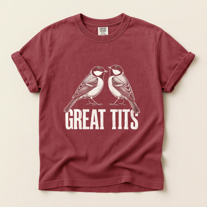 Great Tits Pair - Brick