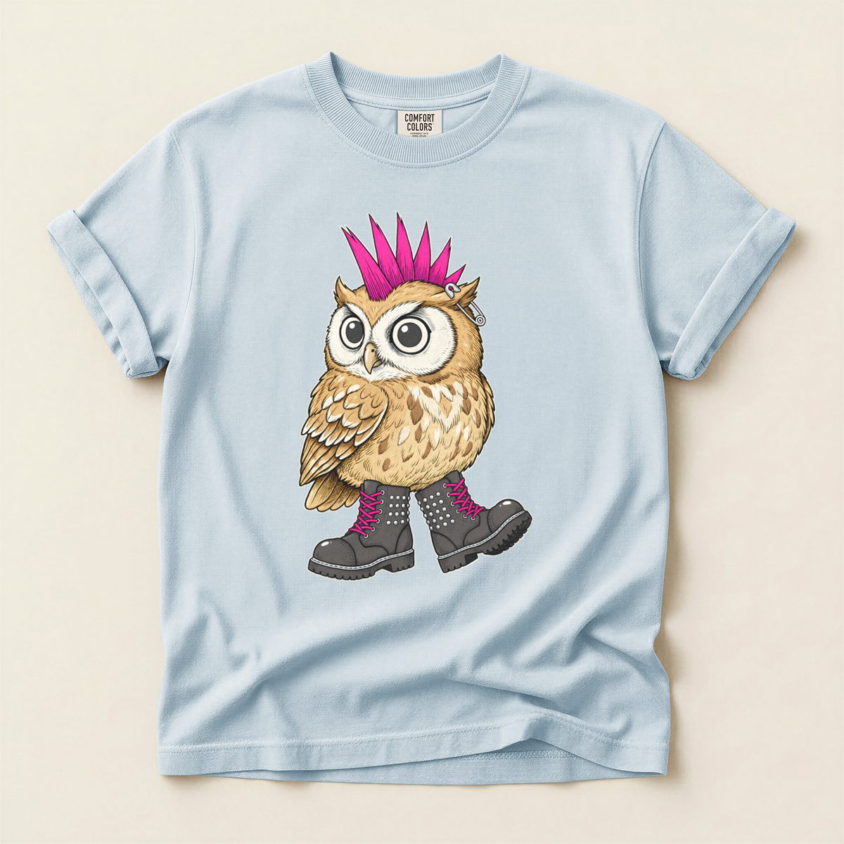 Punk Owl Boots - Chambray