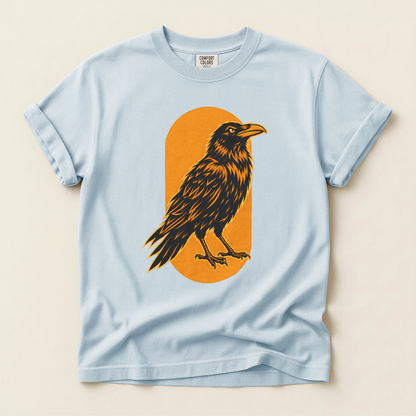 Crow Orange Panel - Chambray