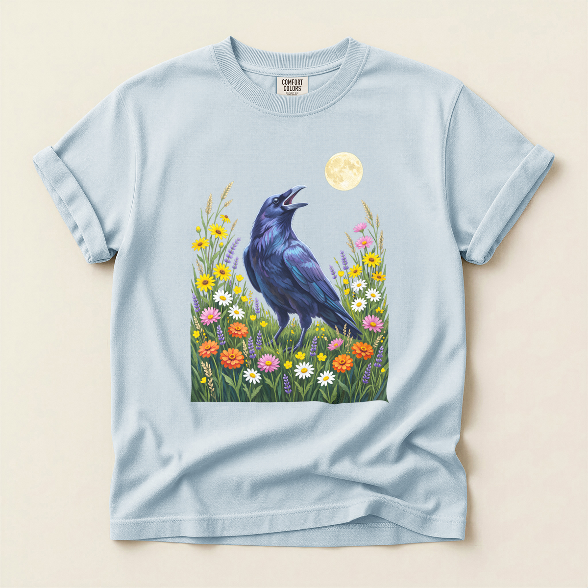 Raven Moon Wildflowers - Chambray