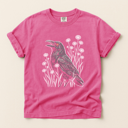 Crow Among Dandelions - Crunchberry