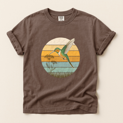 Hummingbird Retro Circle - Espresso