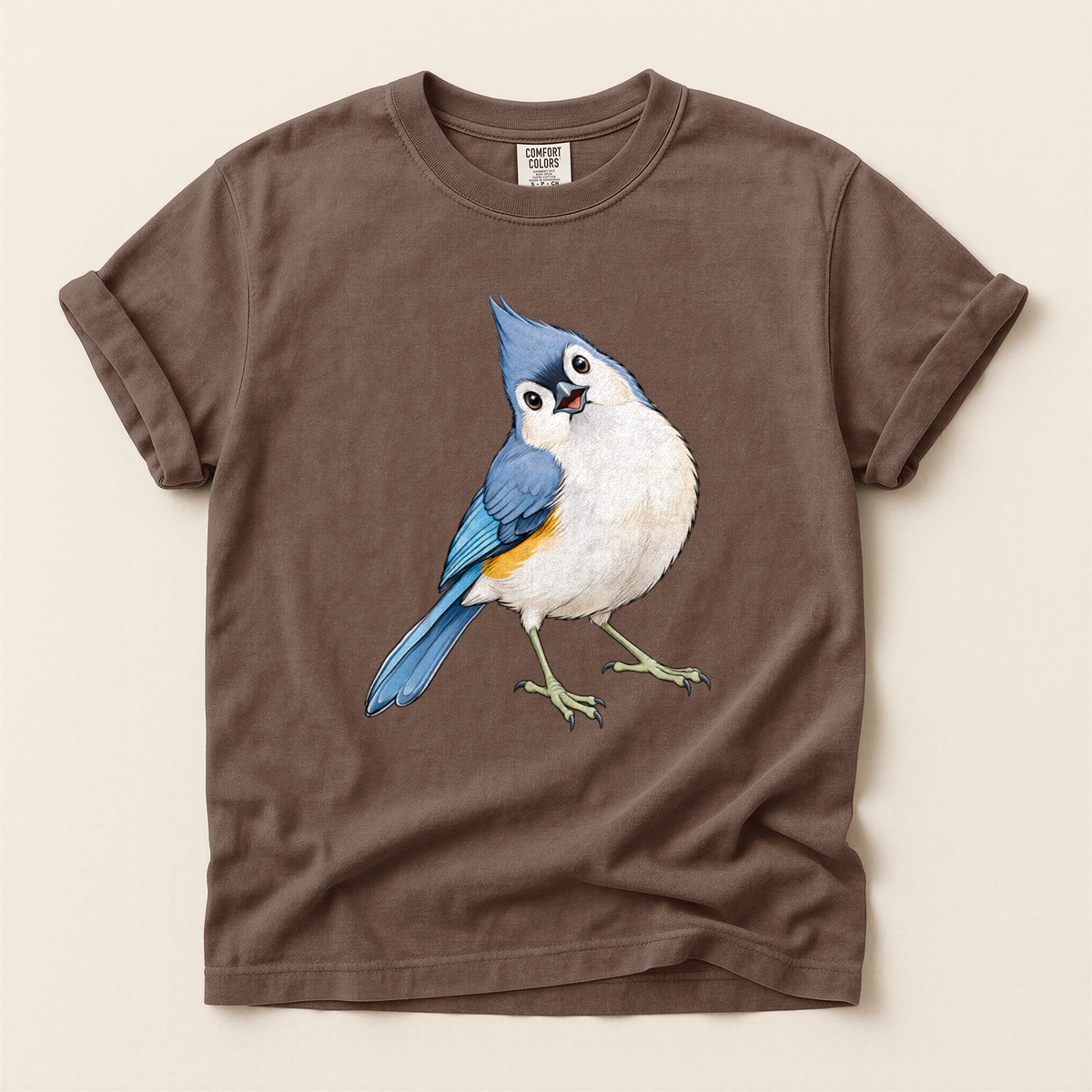 Tufted Titmouse Stand - Espresso
