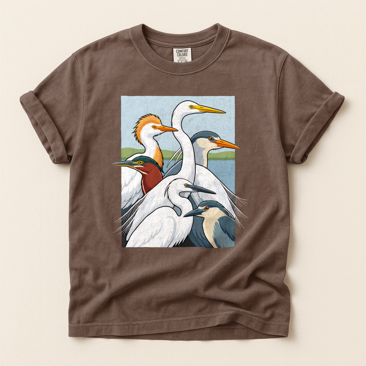 Heron Egret Stack - Espresso