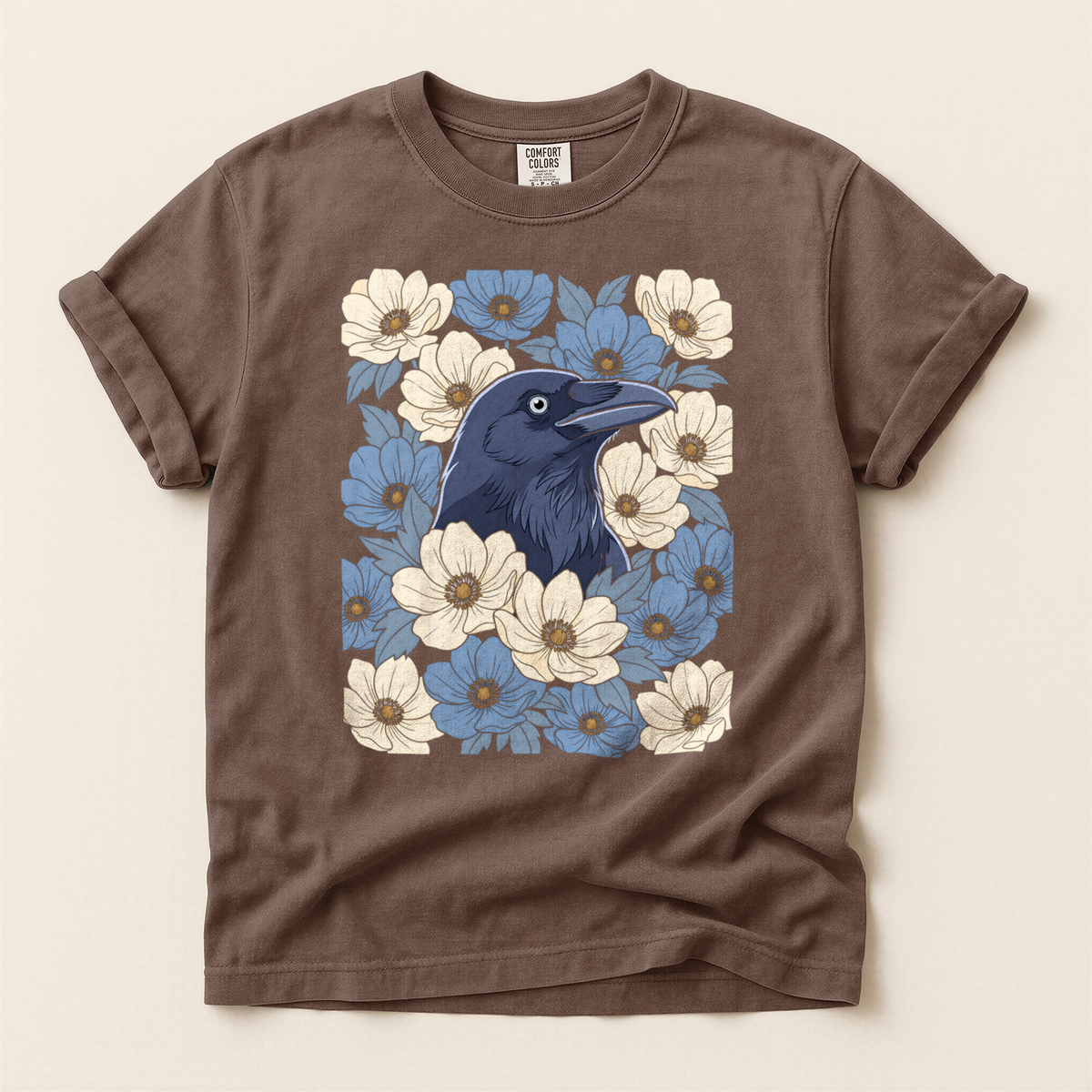 Crow Blue Blossoms - Espresso