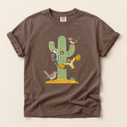 Cactus Desert Birds - Espresso