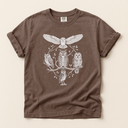 Owl Family Tree - Espresso