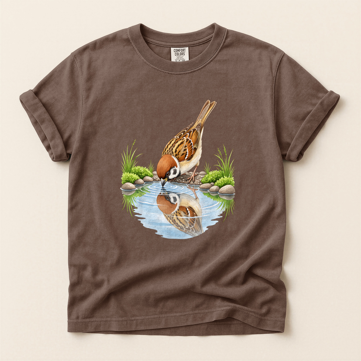 Sparrow Water Reflection - Espresso