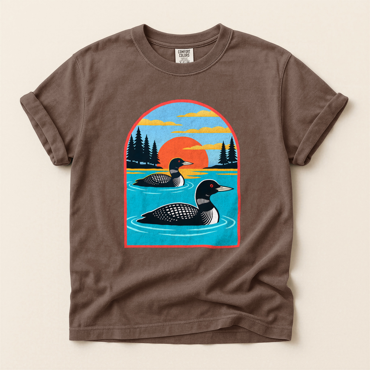 Loons Sunset Arch - Espresso