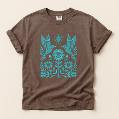 Folk Bird Bloom - Espresso