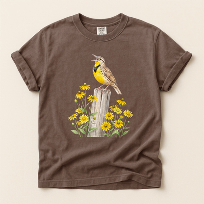 Meadowlark Yellow Flowers - Espresso