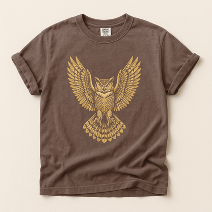 Golden Owl Wings - Espresso