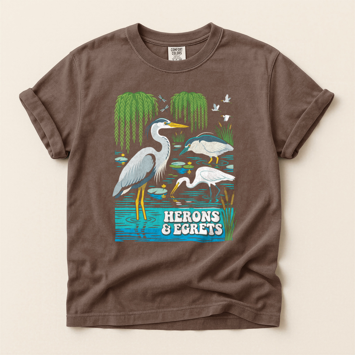 Herons And Egrets - Espresso