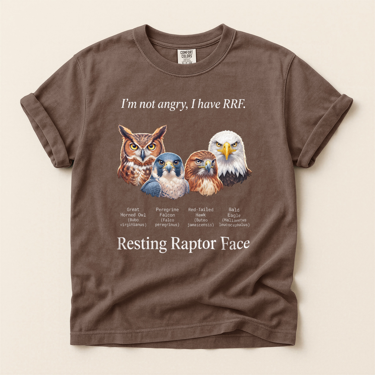 Resting Raptor Face - Espresso