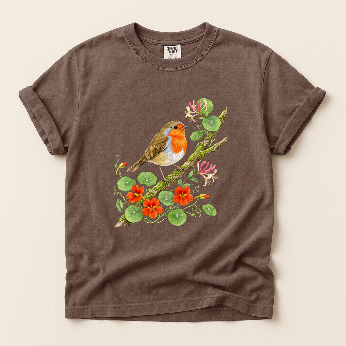 Robin Nasturtium Branch - Espresso