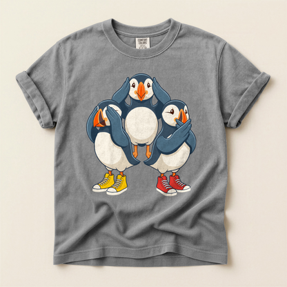 Puffins In Sneakers - Grey