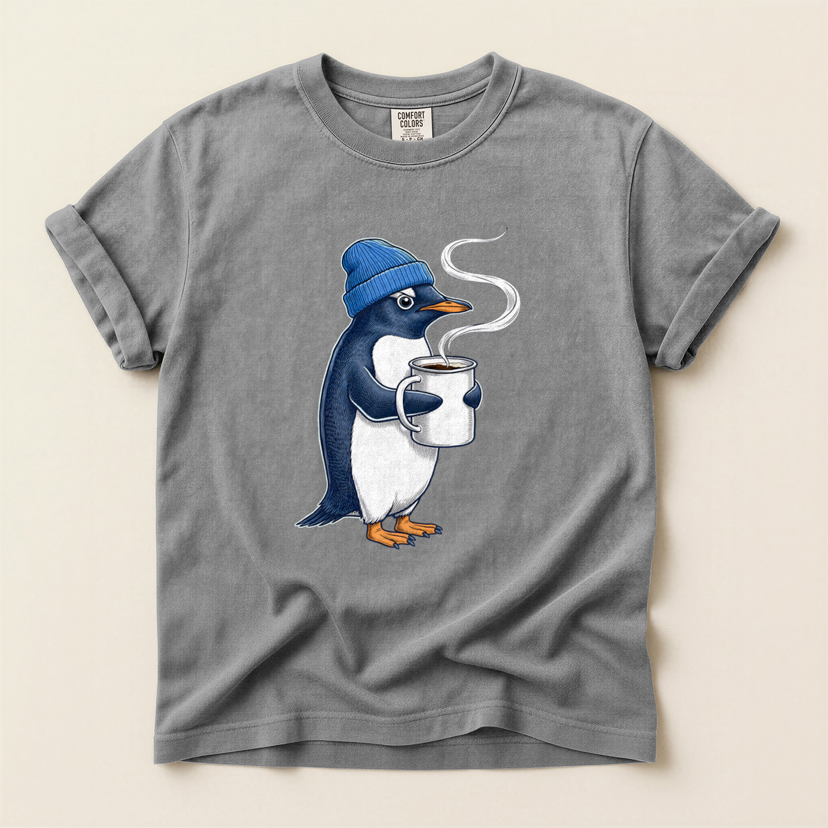 Penguin Coffee Mug - Grey
