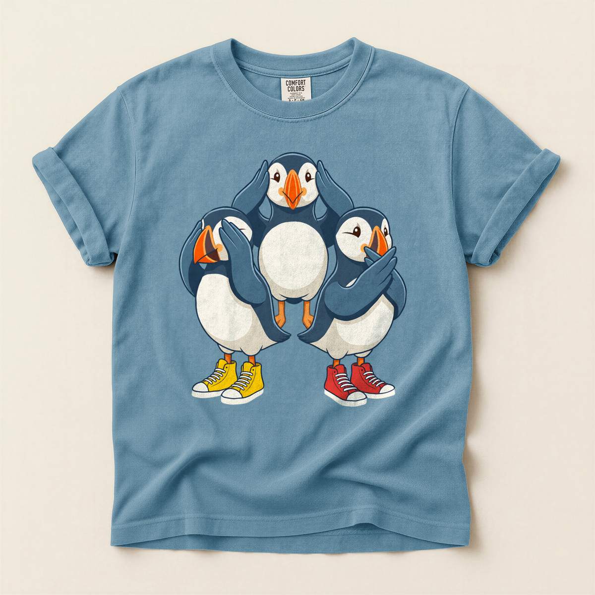 Puffins In Sneakers - Ice Blue
