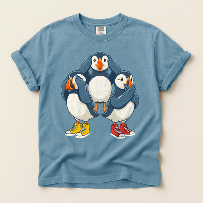 Puffins In Sneakers - Ice Blue