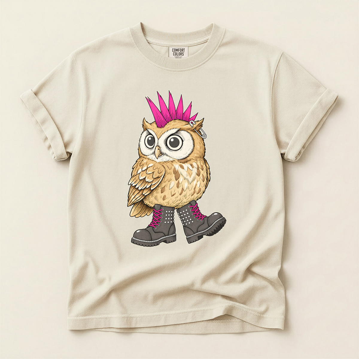 Punk Owl Boots - Ivory