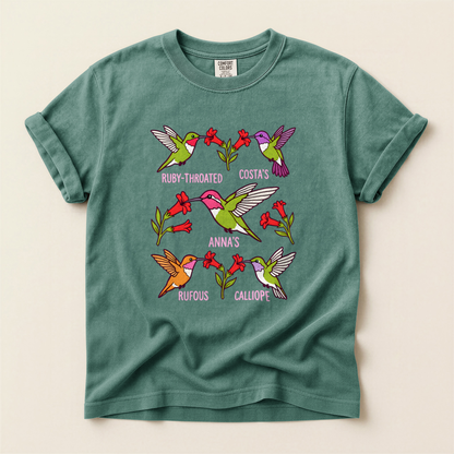 Hummingbird Species Chart - Light Green