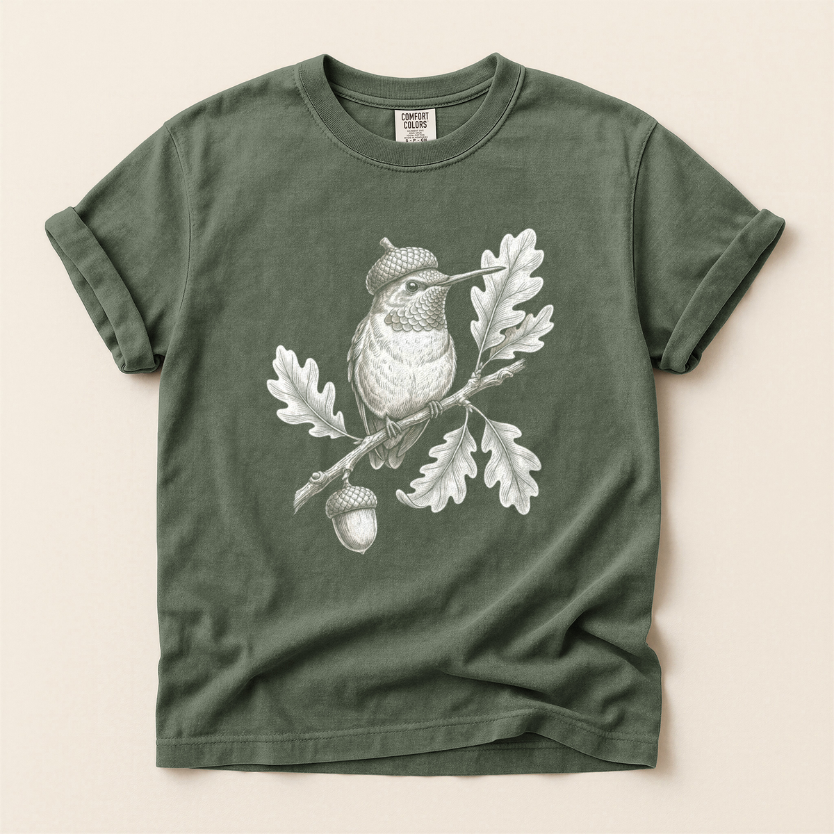 Hummingbird Oak Acorn - Moss