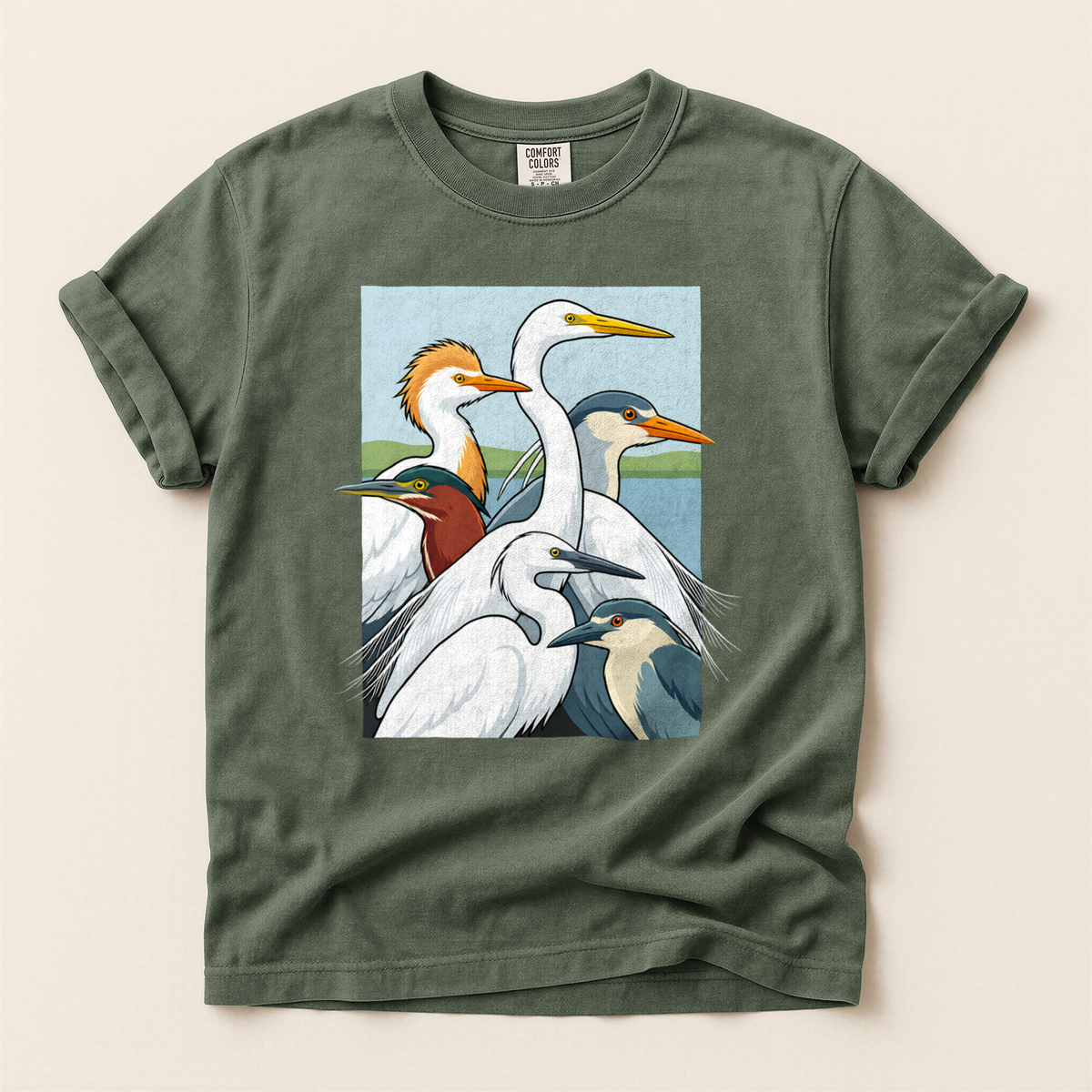 Heron Egret Stack - Moss