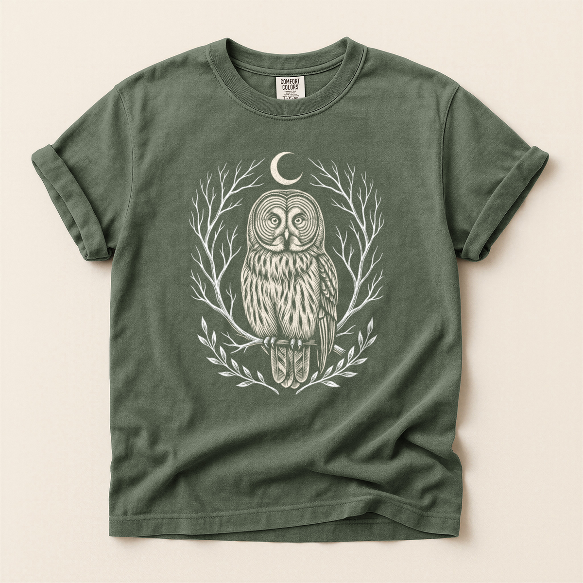 Moon Owl Wreath - Moss