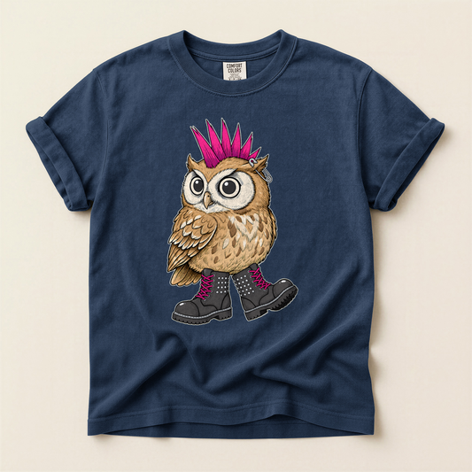 Punk Owl Boots - Navy