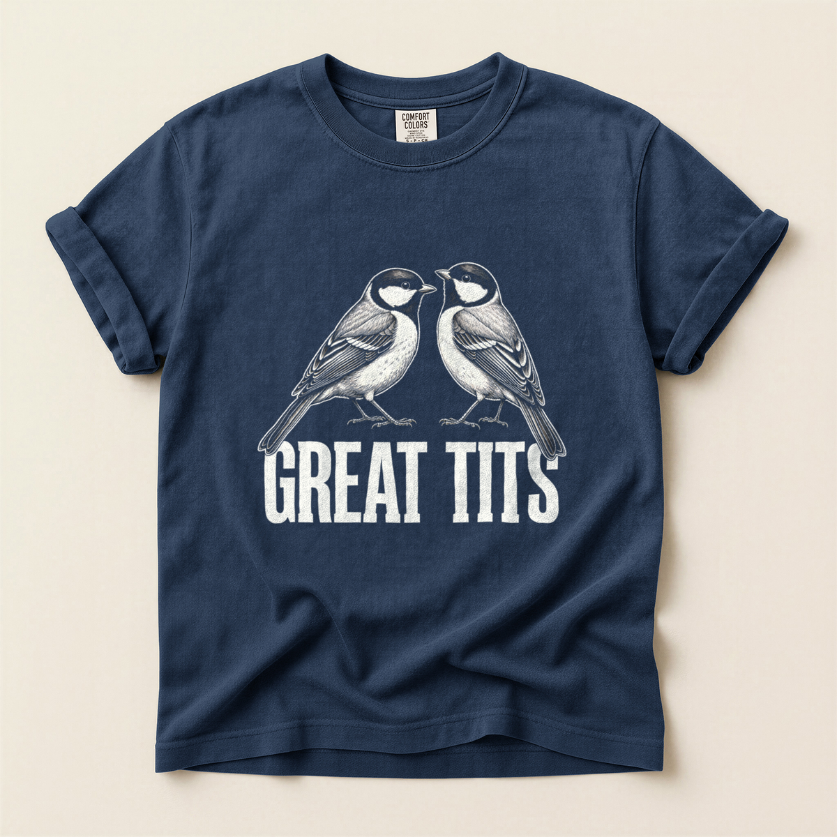 Great Tits Pair - Navy
