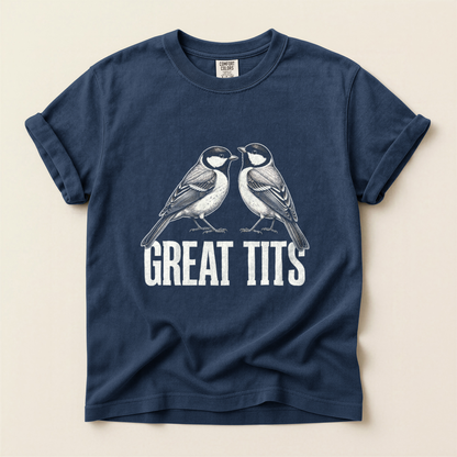 Great Tits Pair - Navy