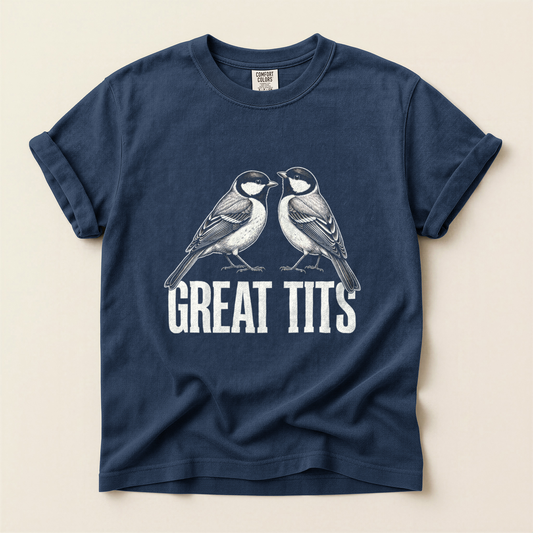 Great Tits Pair - Navy