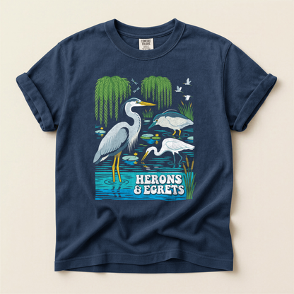 Herons And Egrets - Navy