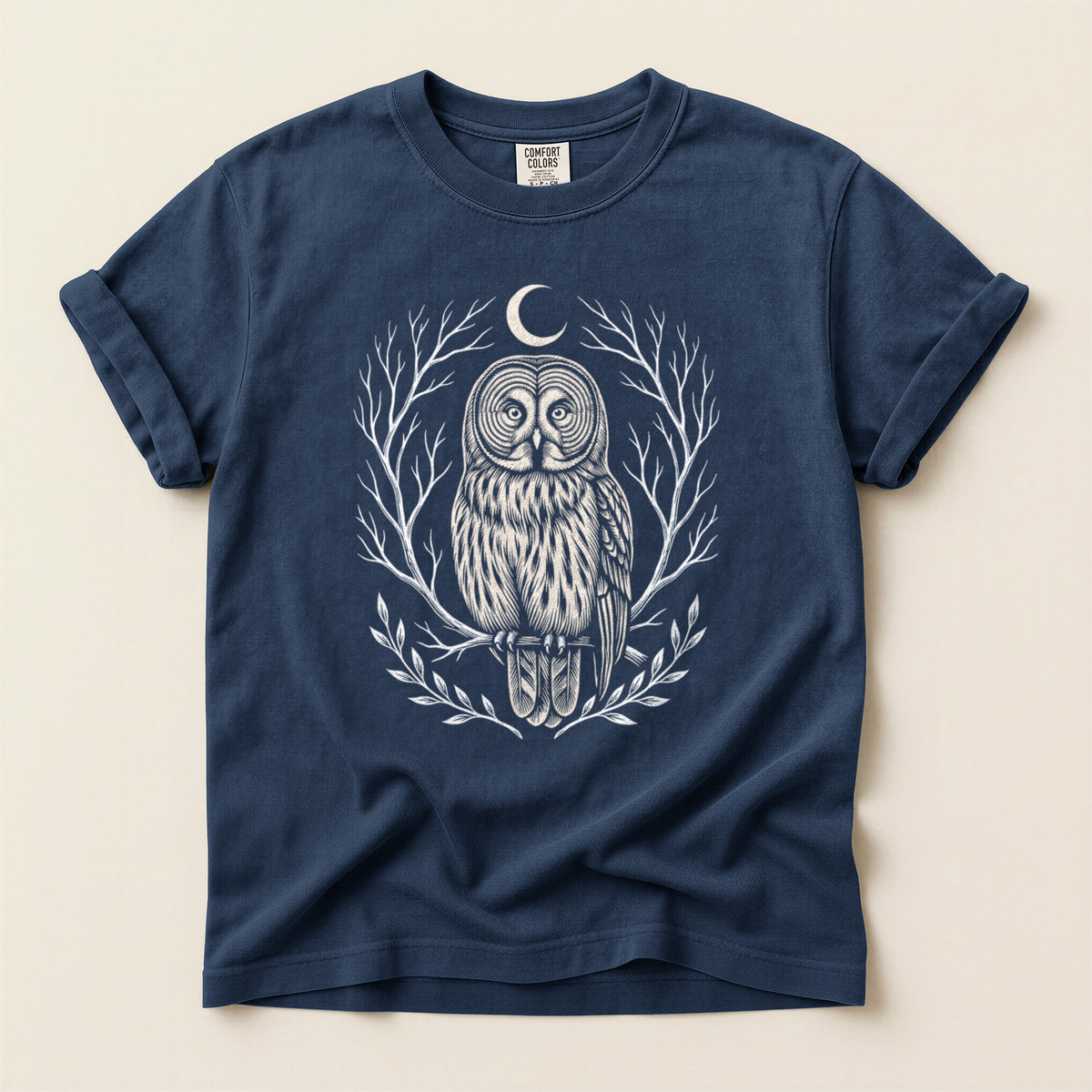 Moon Owl Wreath - Navy