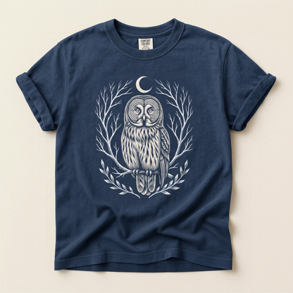 Moon Owl Wreath - Navy