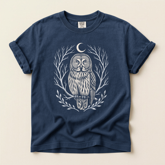Moon Owl Wreath - Navy
