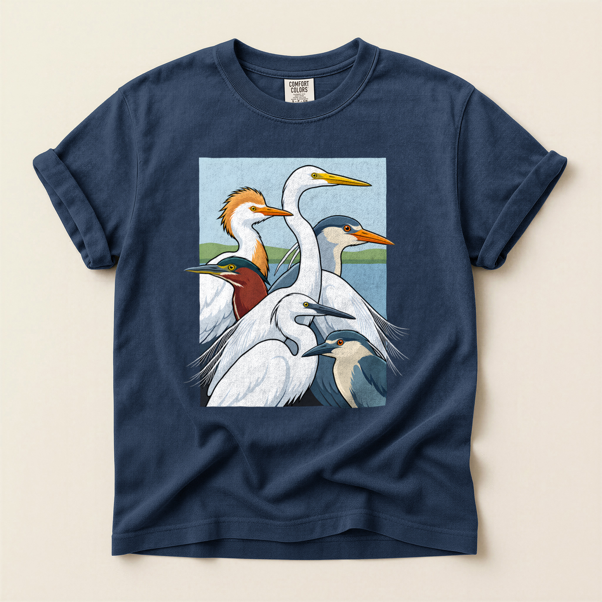 Heron Egret Stack - Navy