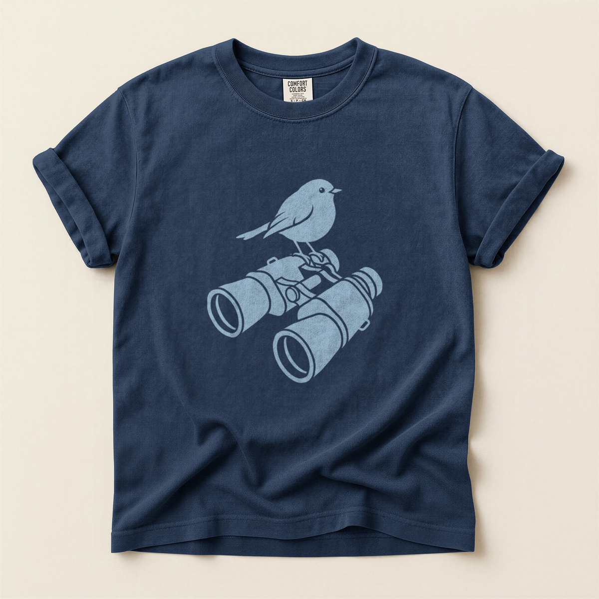 Bluebird On Binoculars - Navy