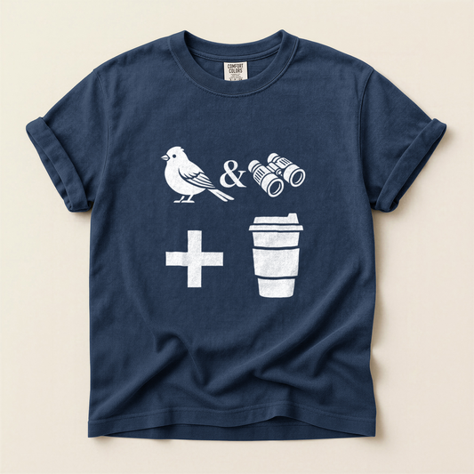 Birds Binoculars Coffee - Navy