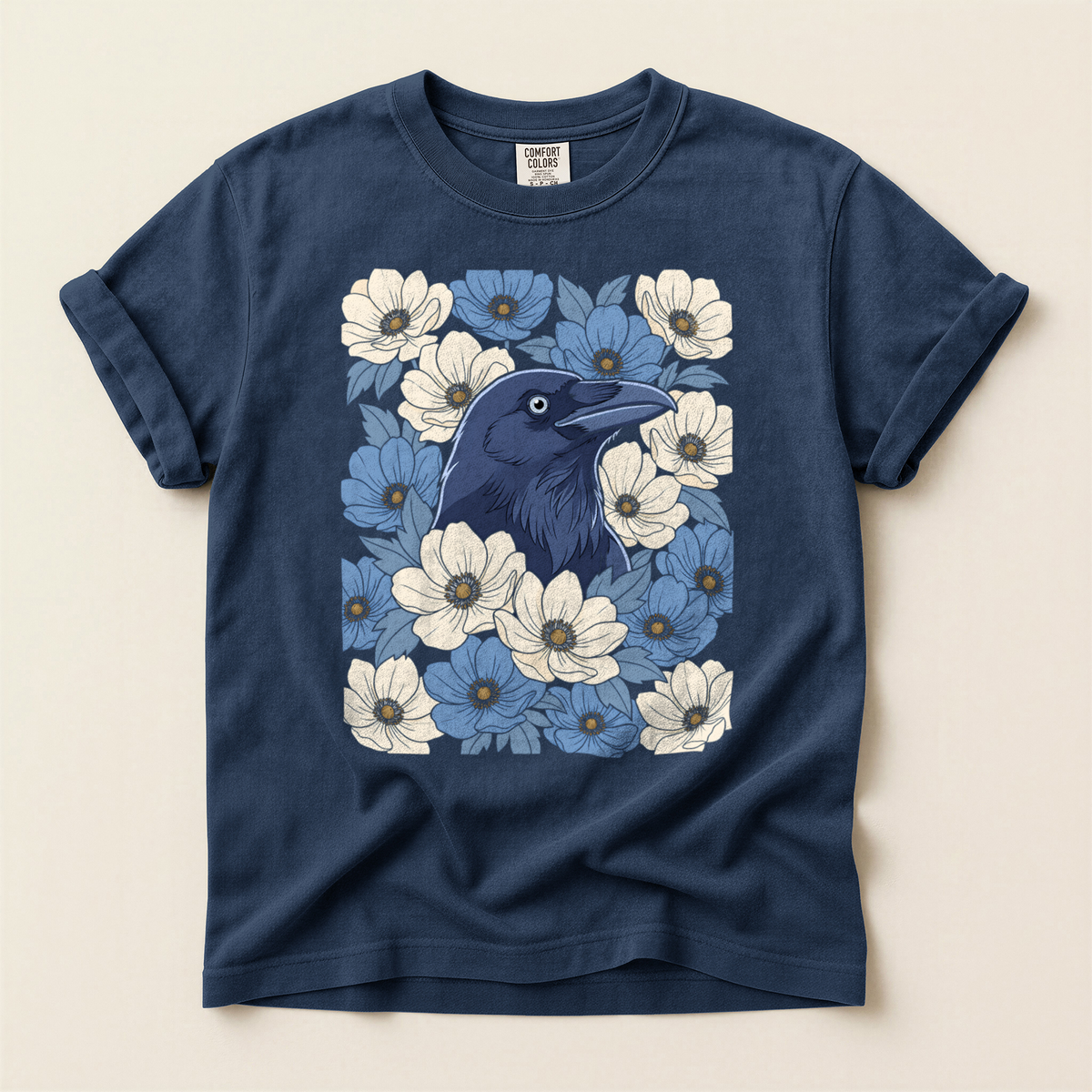 Crow Blue Blossoms - Navy